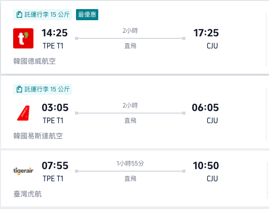 韓國|濟州島 自助旅行:直飛航班選擇攻略與「台灣虎航」搭乘體驗 - 第1張圖